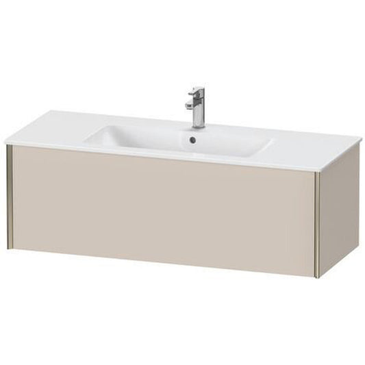 Duravit Xviu 48" x 16" x 19" One Drawer Wall-Mount Vanity Unit, Taupe Matt (XV40280B191)