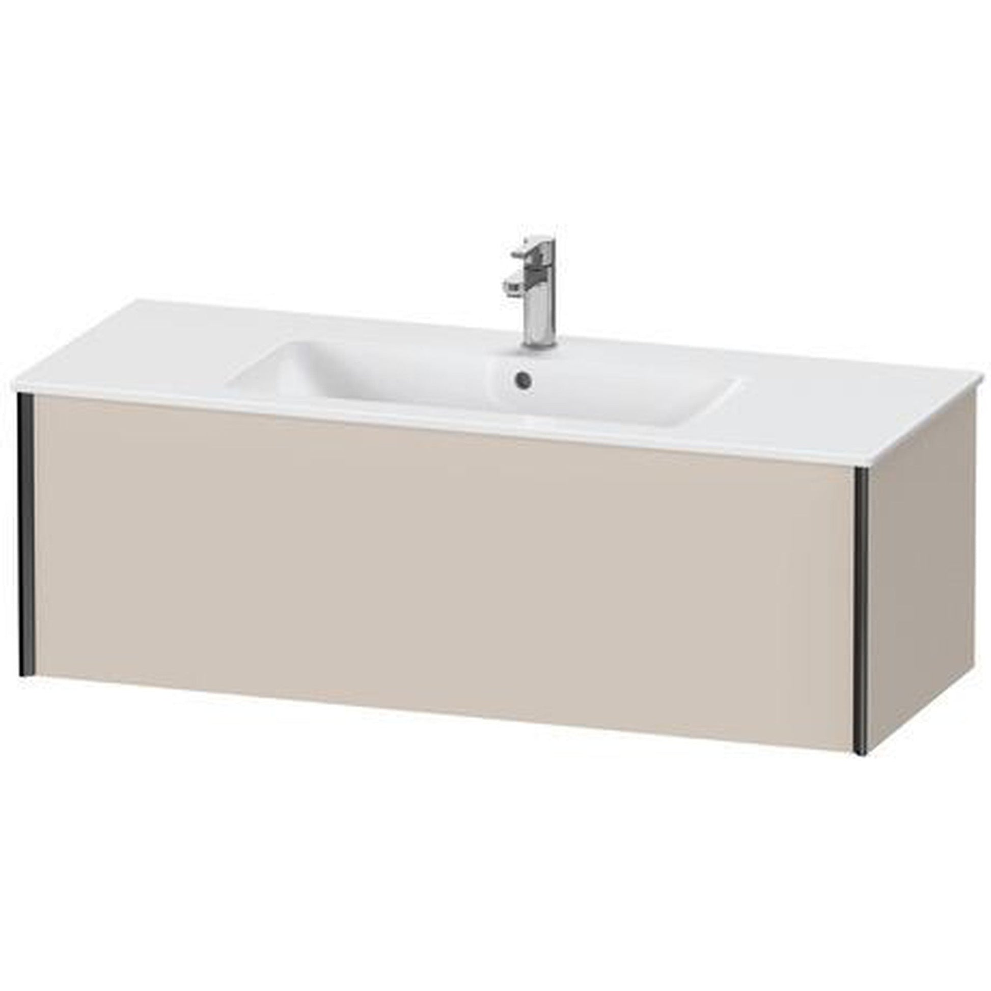 Duravit Xviu 48" x 16" x 19" One Drawer Wall-Mount Vanity Unit, Taupe Matt (XV40280B291)
