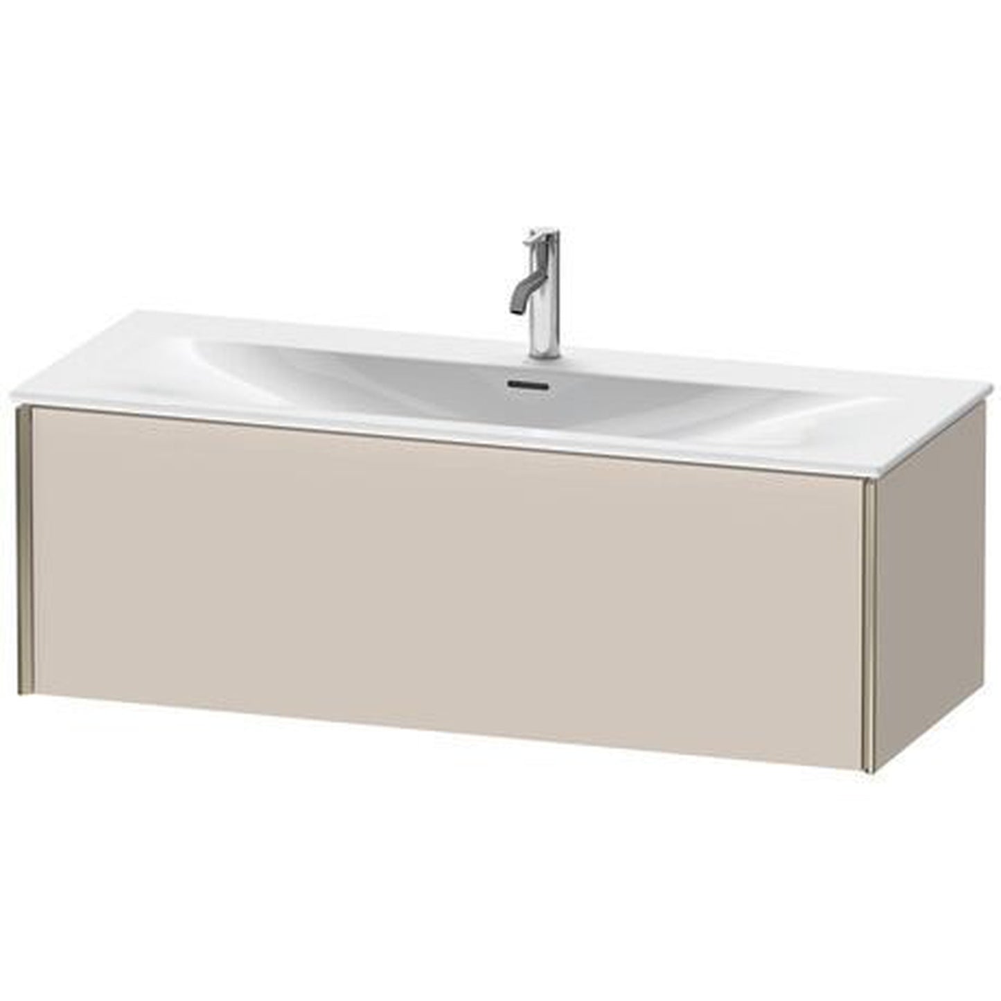 Duravit Xviu 48" x 16" x 19" One Drawer Wall-Mount Vanity Unit, Taupe Matt (XV40360B191)