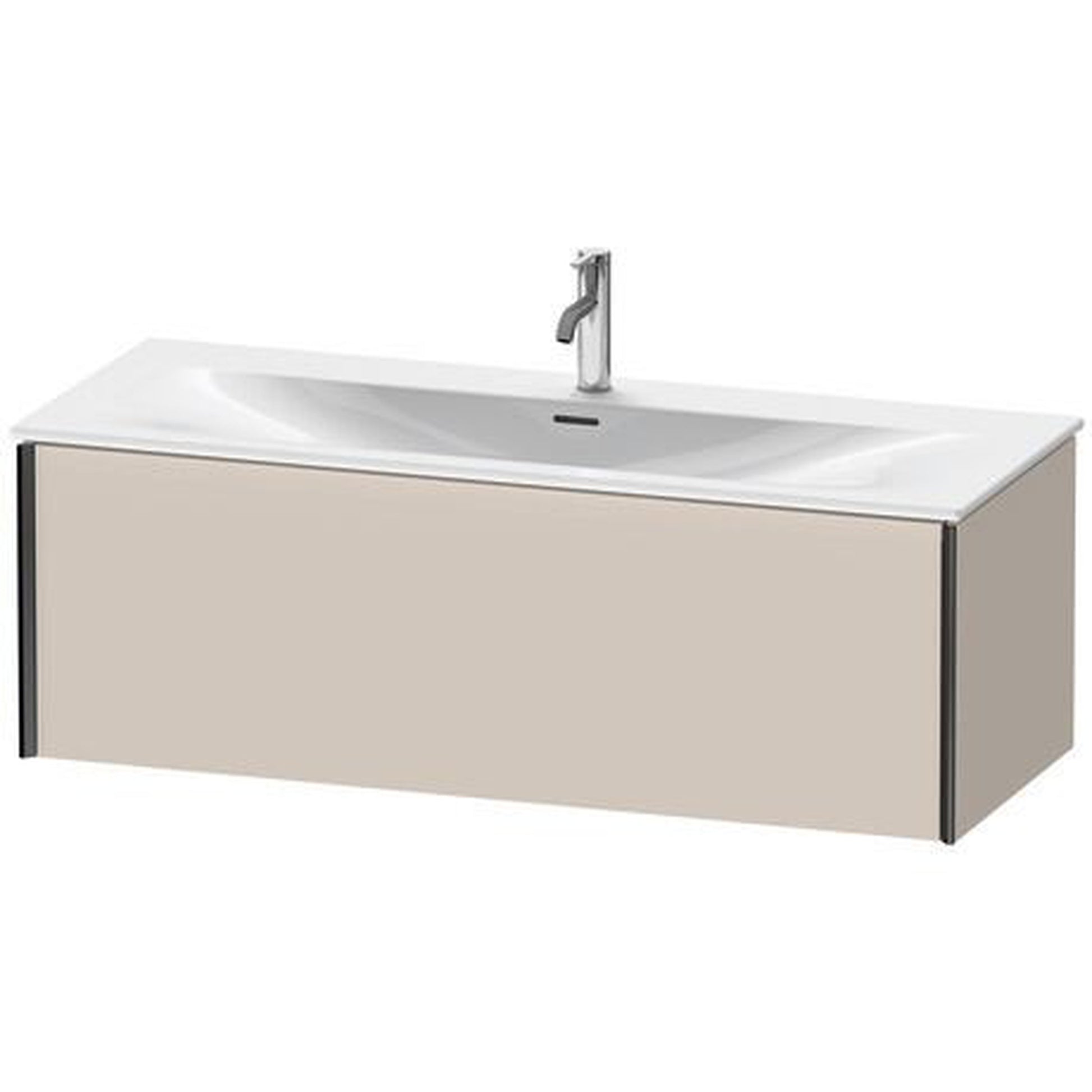 Duravit Xviu 48" x 16" x 19" One Drawer Wall-Mount Vanity Unit, Taupe Matt (XV40360B291)