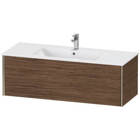 Duravit Xviu 48" x 16" x 19" One Drawer Wall-Mount Vanity Unit, Walnut Dark (XV40280B121)