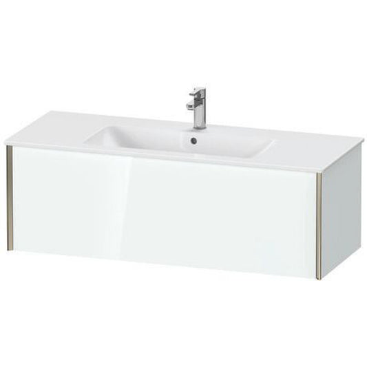 Duravit Xviu 48" x 16" x 19" One Drawer Wall-Mount Vanity Unit, White High Gloss Lacquer (XV40280B185)