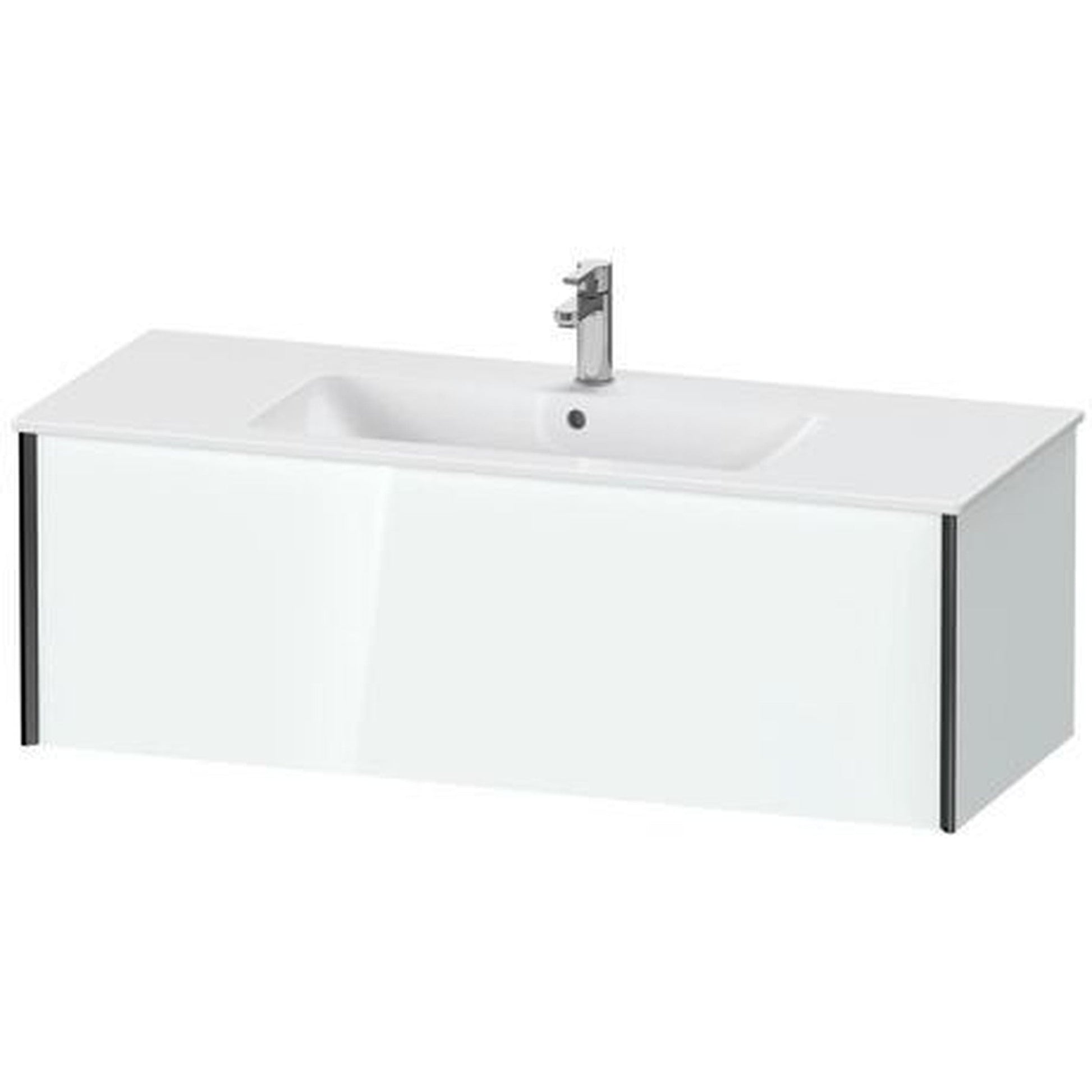 Duravit Xviu 48" x 16" x 19" One Drawer Wall-Mount Vanity Unit, White High Gloss Lacquer (XV40280B285)