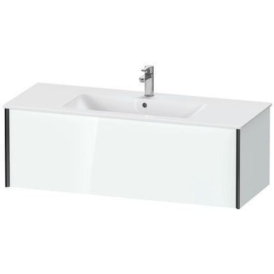 Duravit Xviu 48" x 16" x 19" One Drawer Wall-Mount Vanity Unit, White High Gloss Lacquer (XV40280B285)