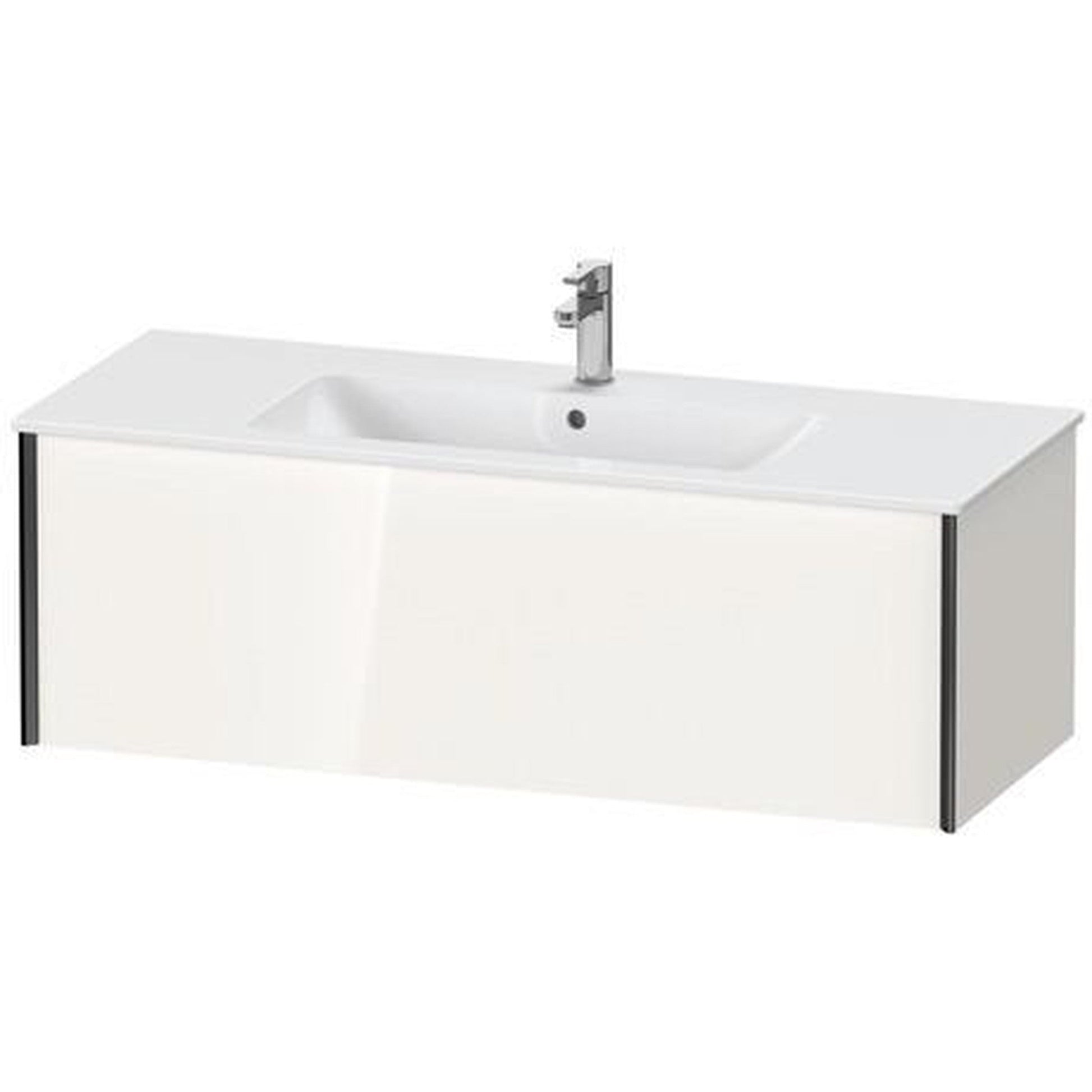 Duravit Xviu 48" x 16" x 19" One Drawer Wall-Mount Vanity Unit, White High Gloss (XV40280B222)