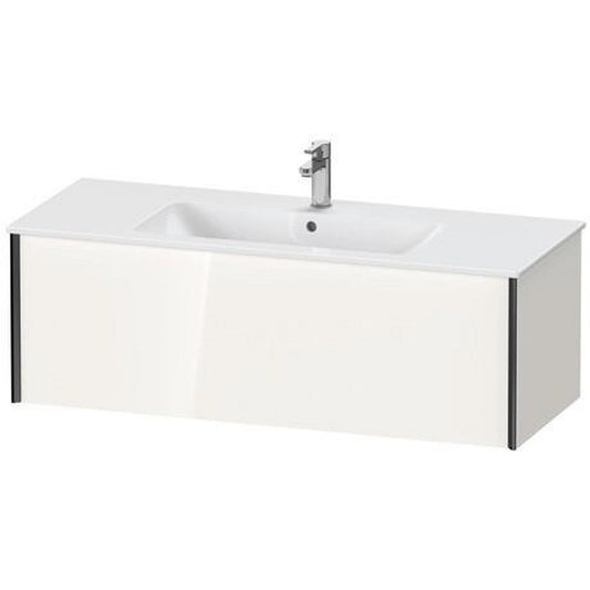 Duravit Xviu 48" x 16" x 19" One Drawer Wall-Mount Vanity Unit, White High Gloss (XV40280B222)