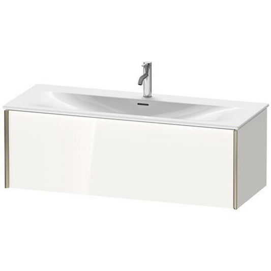 Duravit Xviu 48" x 16" x 19" One Drawer Wall-Mount Vanity Unit, White High Gloss (XV40360B122)