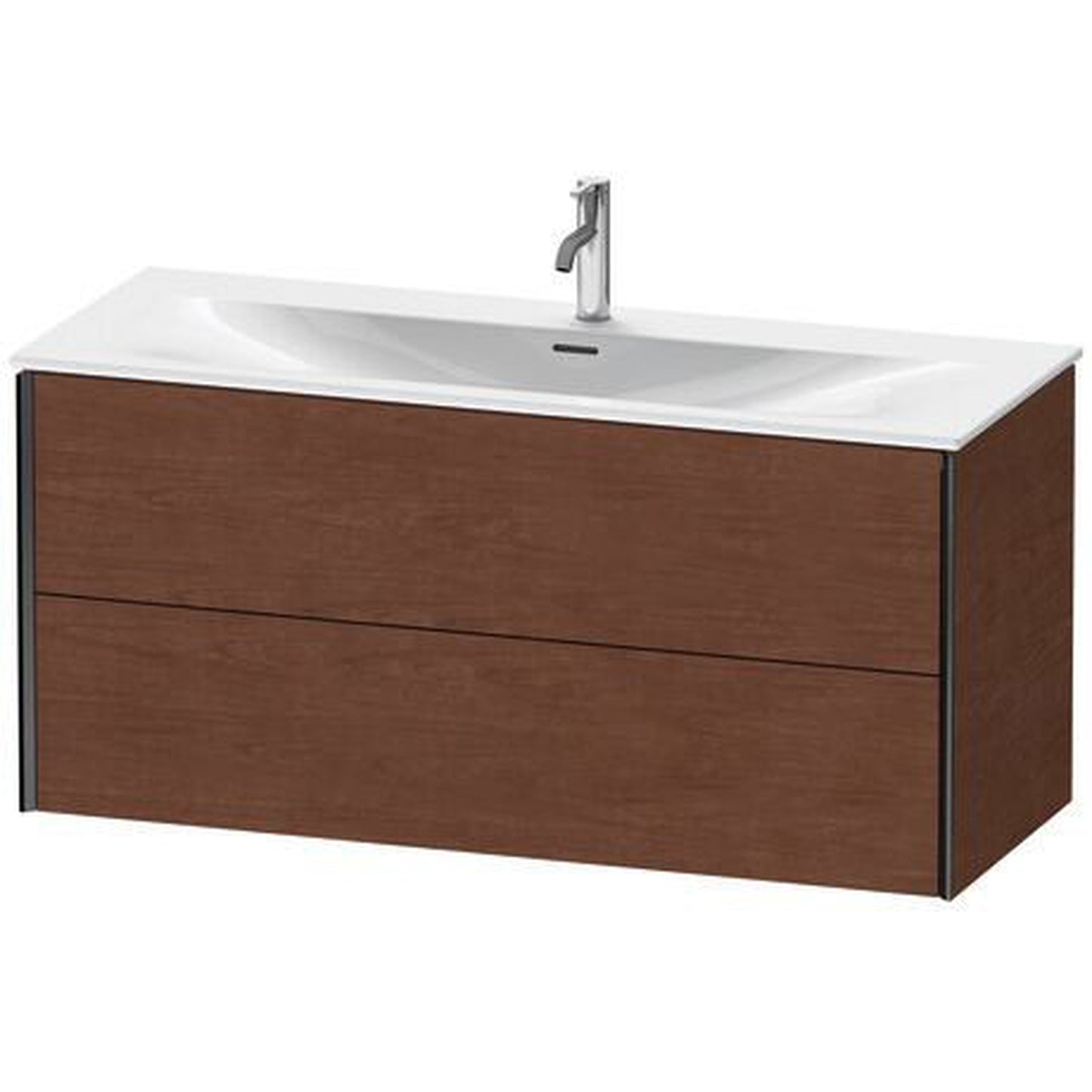 Duravit Xviu 48" x 22" x 17" Two Drawer Wall-Mount Vanity Unit, American Walnut (XV41360B213)