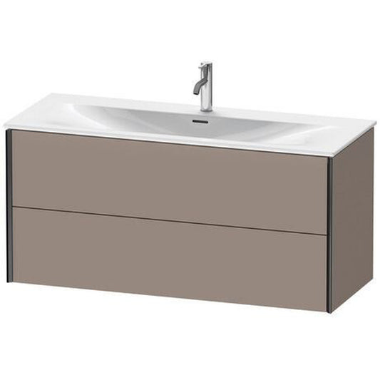 Duravit Xviu 48" x 22" x 17" Two Drawer Wall-Mount Vanity Unit, Basalt Matt (XV41360B243)