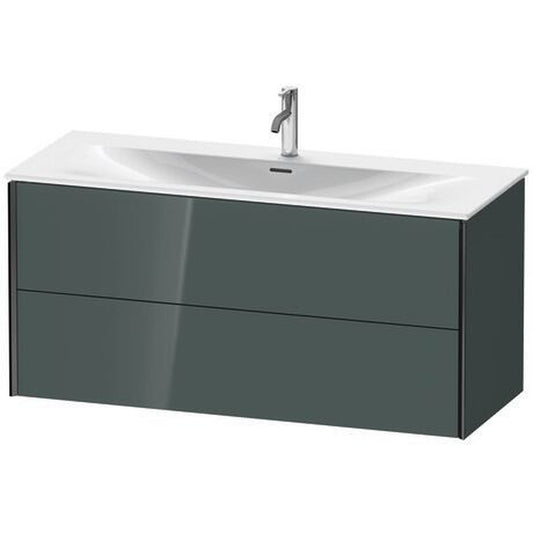 Duravit Xviu 48" x 22" x 17" Two Drawer Wall-Mount Vanity Unit, Dolomiti Grey High Gloss Lacquer (XV41360B238)