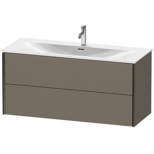 Duravit Xviu 48" x 22" x 17" Two Drawer Wall-Mount Vanity Unit, Flannel Grey Satin Matt Lacquer (XV41360B290)