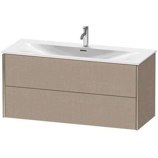 Duravit Xviu 48" x 22" x 17" Two Drawer Wall-Mount Vanity Unit, Linen (XV41360B175)