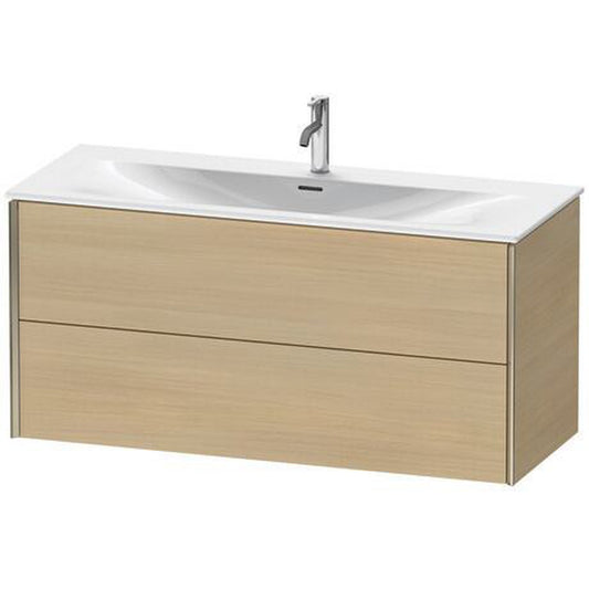 Duravit Xviu 48" x 22" x 17" Two Drawer Wall-Mount Vanity Unit, Mediterreanean Oak Real Wood Veneer (XV41360B171)