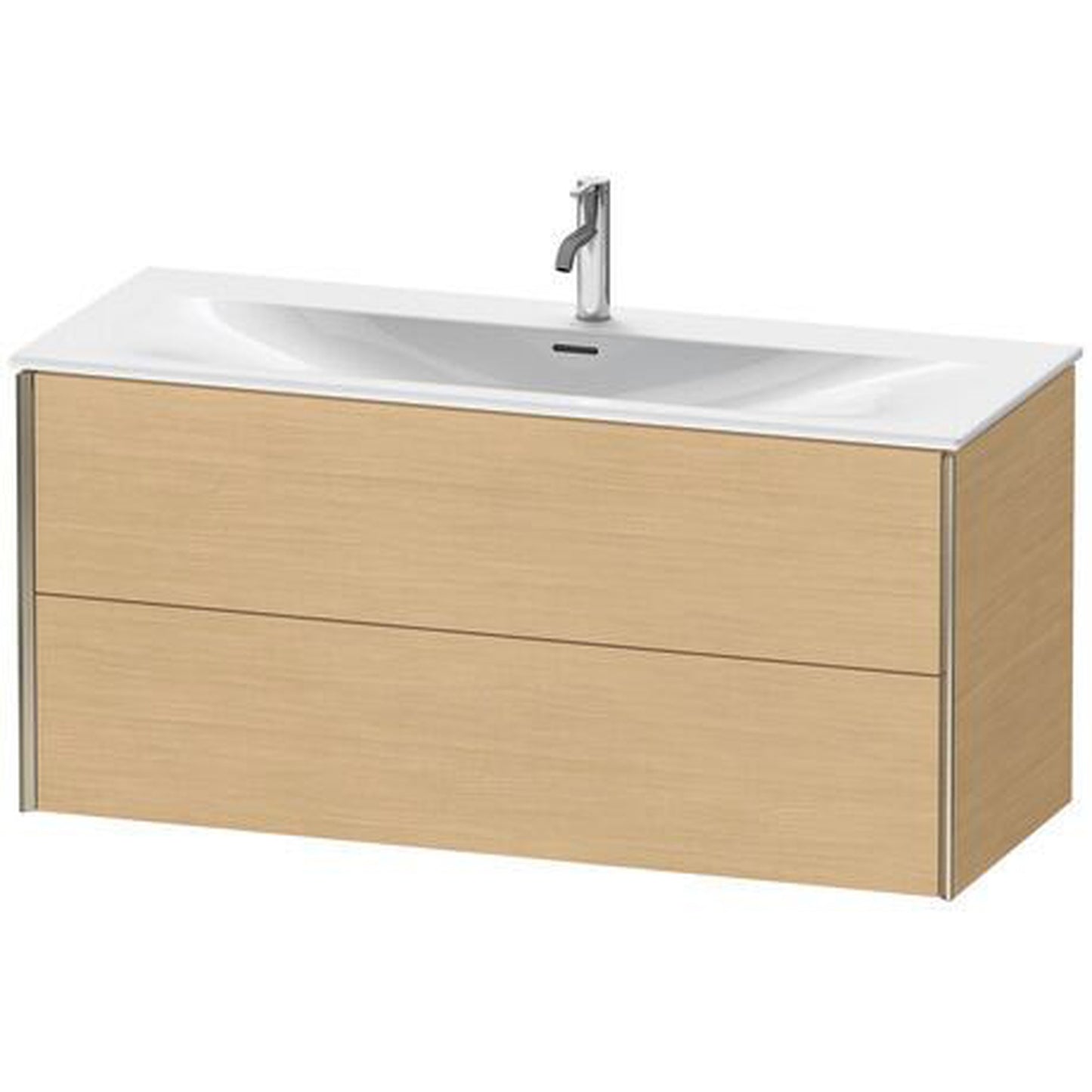 Duravit Xviu 48" x 22" x 17" Two Drawer Wall-Mount Vanity Unit, Natural Oak (XV41360B130)