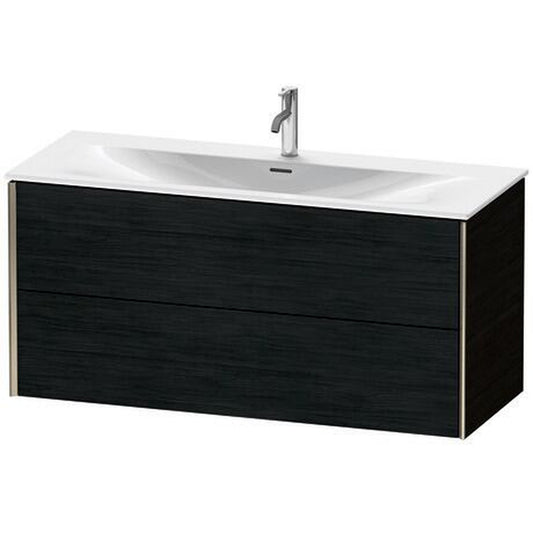 Duravit Xviu 48" x 22" x 17" Two Drawer Wall-Mount Vanity Unit, Oak Black (XV41360B116)