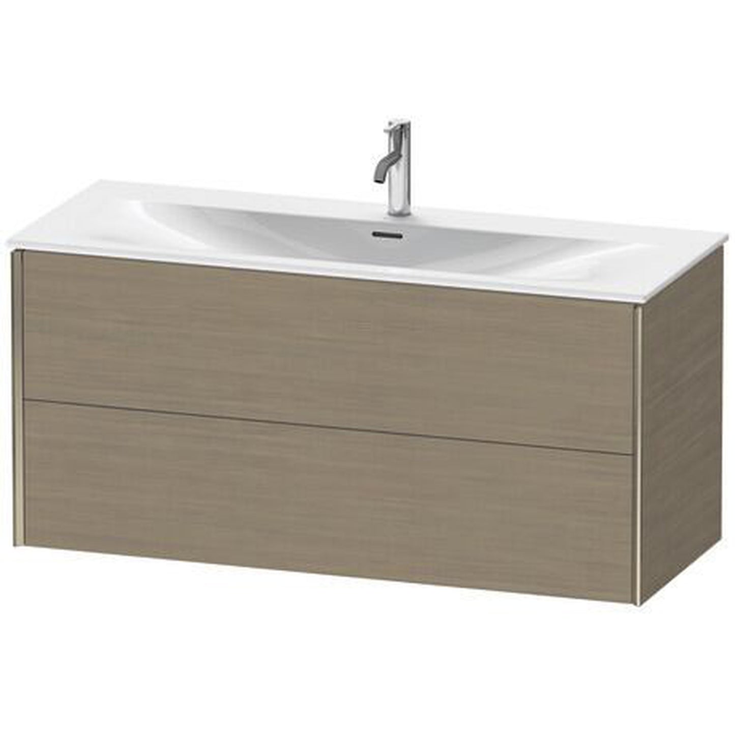 Duravit Xviu 48" x 22" x 17" Two Drawer Wall-Mount Vanity Unit, Oak Terra (XV41360B135)