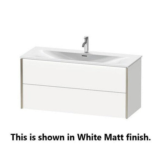 Duravit Xviu 48" x 22" x 17" Two Drawer Wall-Mount Vanity Unit, Stone Blue High Gloss Lacquer (XV41360B147)