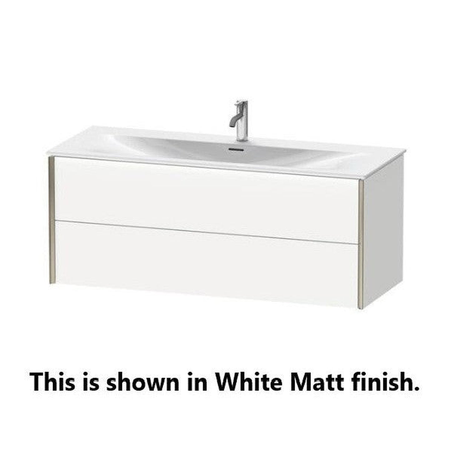 Duravit Xviu 48" x 22" x 17" Two Drawer Wall-Mount Vanity Unit, Stone Blue High Gloss Lacquer (XV41360B247)