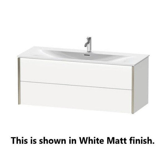 Duravit Xviu 48" x 22" x 17" Two Drawer Wall-Mount Vanity Unit, Stone Blue High Gloss Lacquer (XV41360B247)