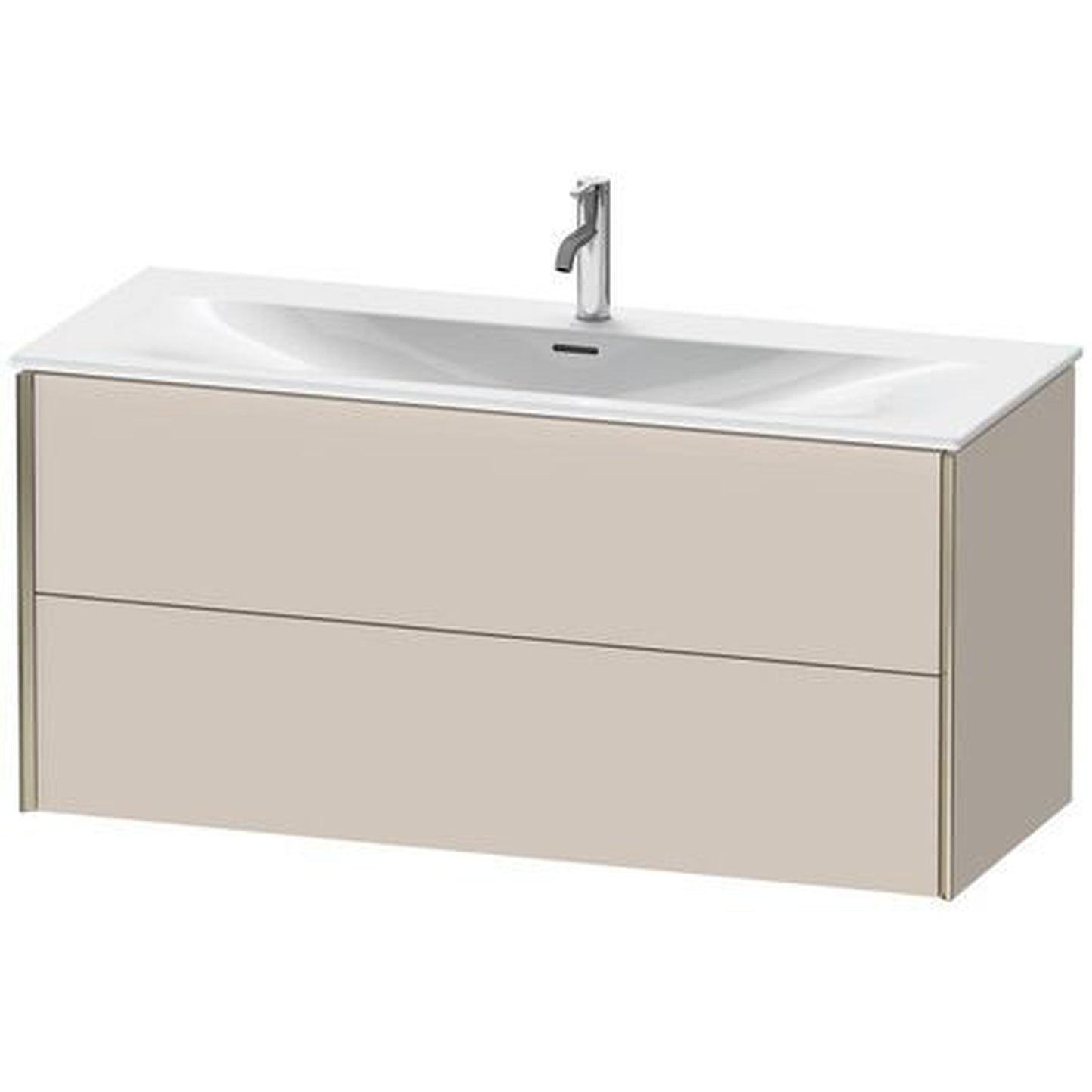 Duravit Xviu 48" x 22" x 17" Two Drawer Wall-Mount Vanity Unit, Taupe Matt (XV41360B191)