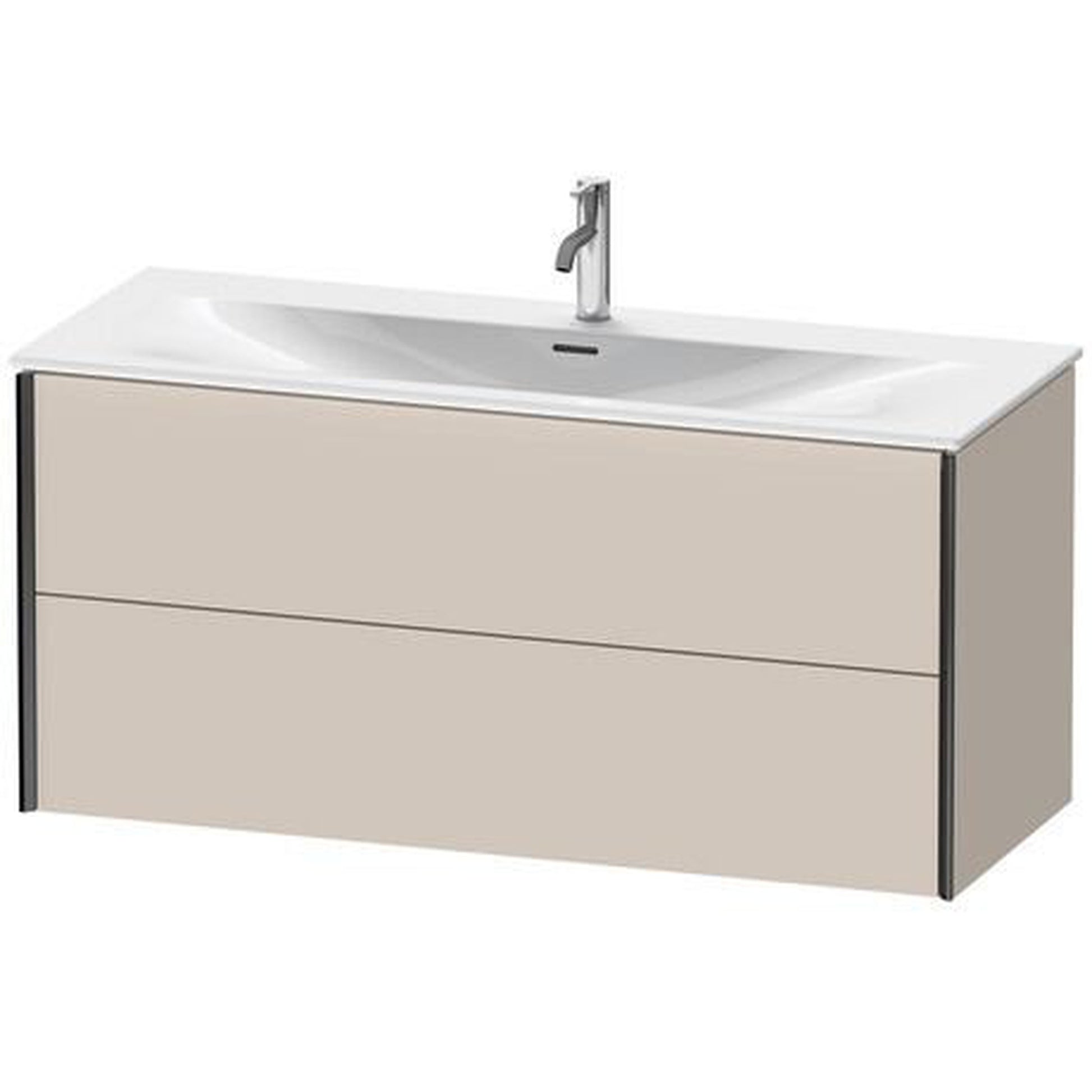 Duravit Xviu 48" x 22" x 17" Two Drawer Wall-Mount Vanity Unit, Taupe Matt (XV41360B291)