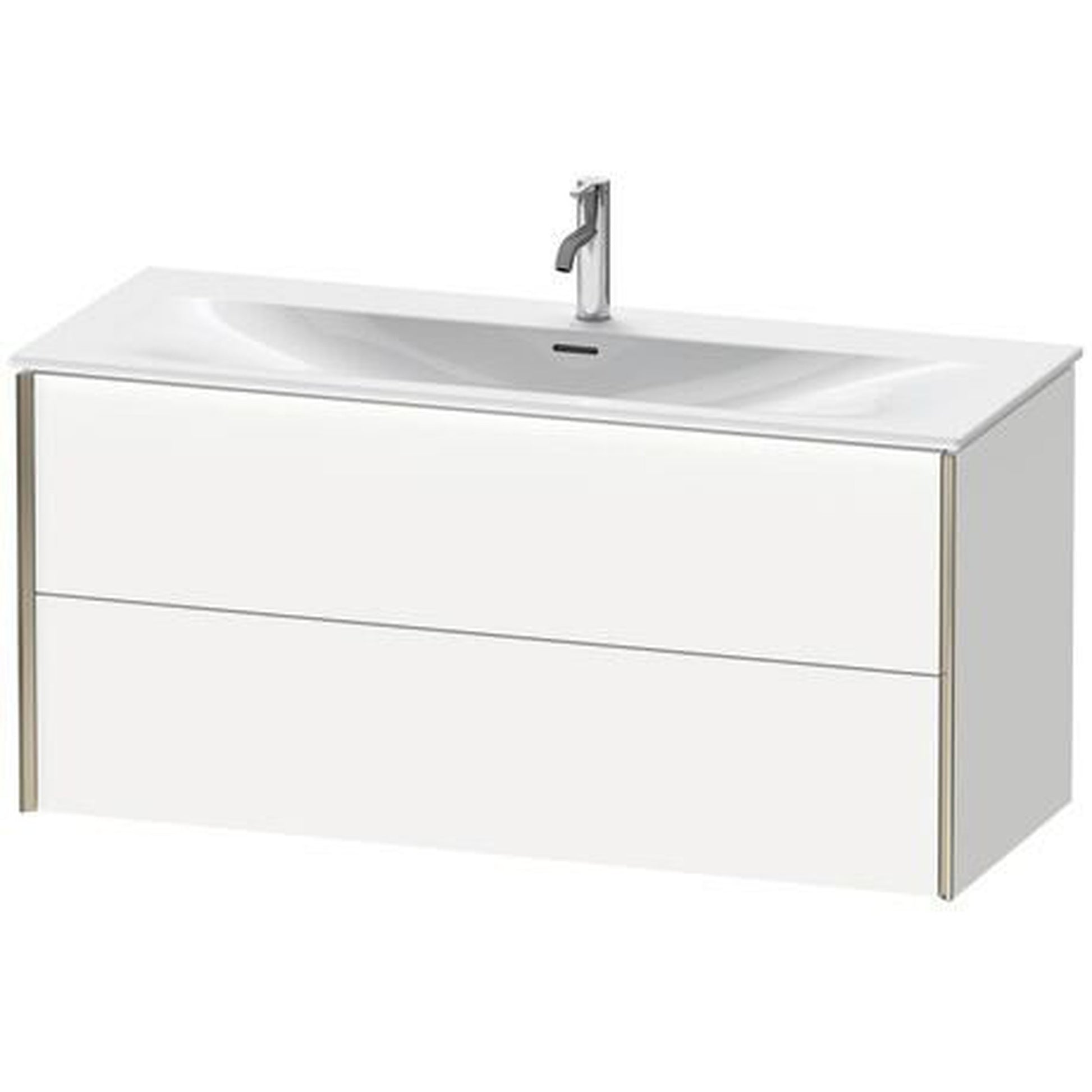 Duravit Xviu 48" x 22" x 17" Two Drawer Wall-Mount Vanity Unit, White Matt (XV41360B118)