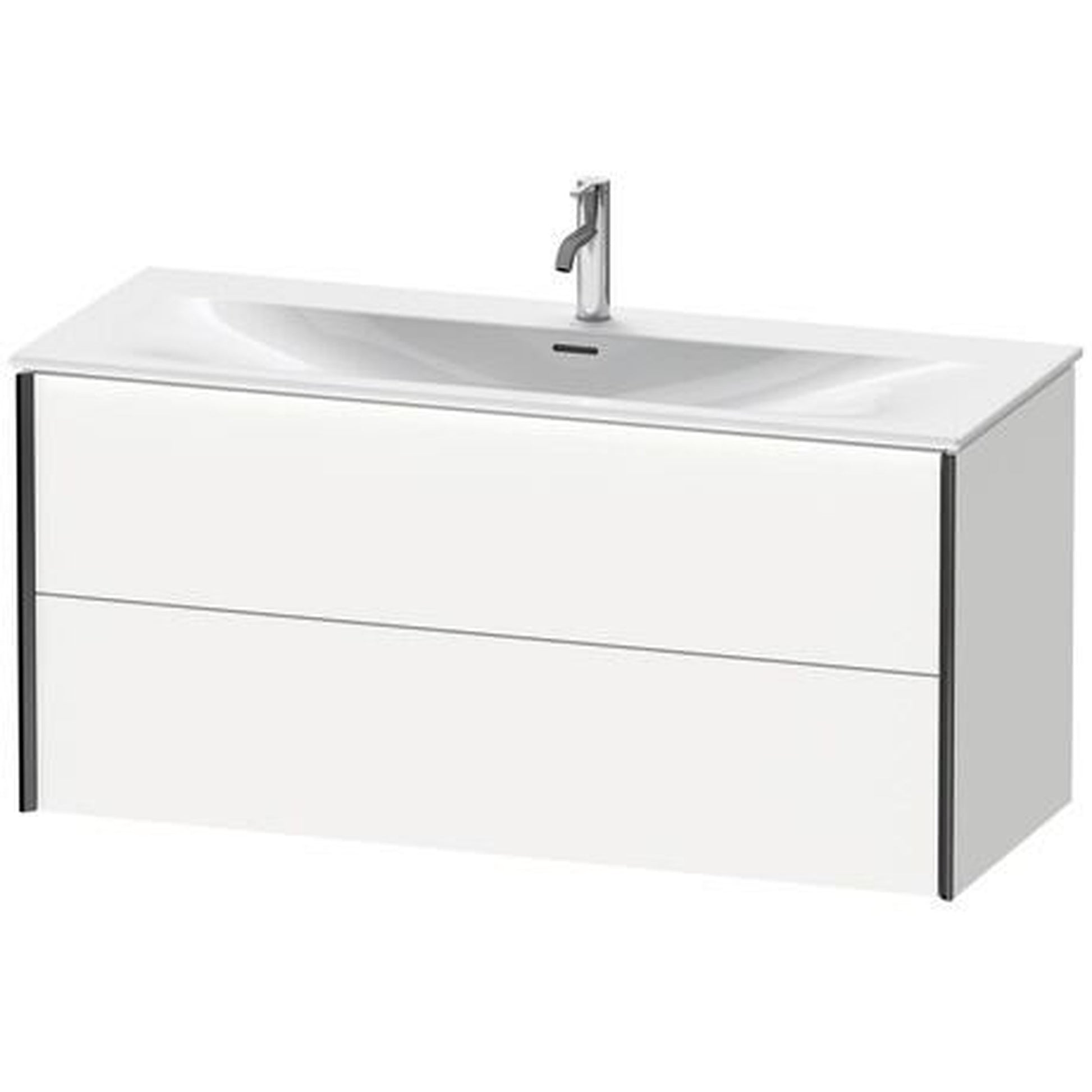 Duravit Xviu 48" x 22" x 17" Two Drawer Wall-Mount Vanity Unit, White Matt (XV41360B218)