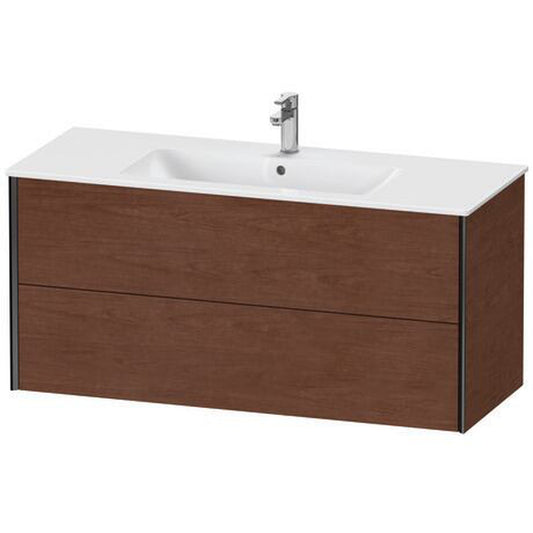 Duravit Xviu 48" x 22" x 19" Two Drawer Wall-Mount Vanity Unit, American Walnut (XV41280B213)