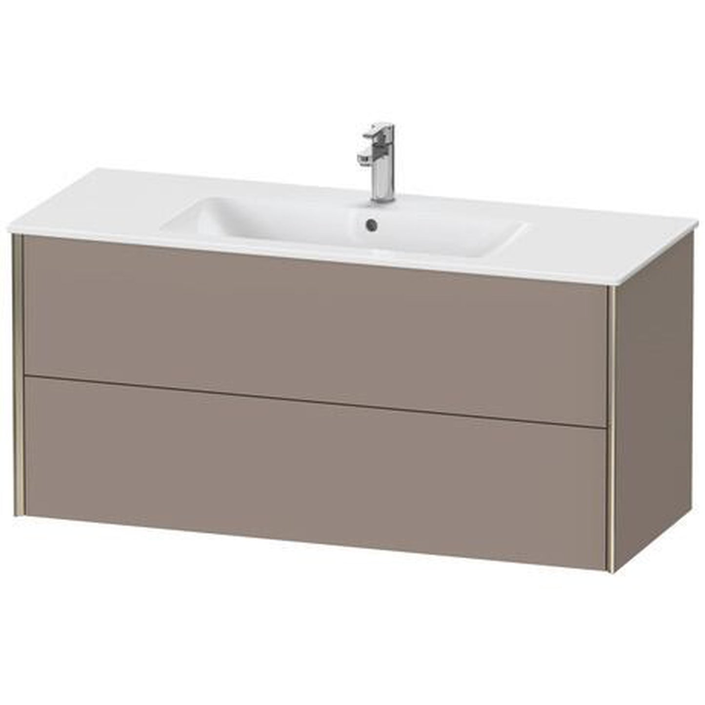 Duravit Xviu 48" x 22" x 19" Two Drawer Wall-Mount Vanity Unit, Basalt Matt (XV41280B143)