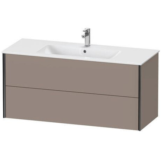 Duravit Xviu 48" x 22" x 19" Two Drawer Wall-Mount Vanity Unit, Basalt Matt (XV41280B243)