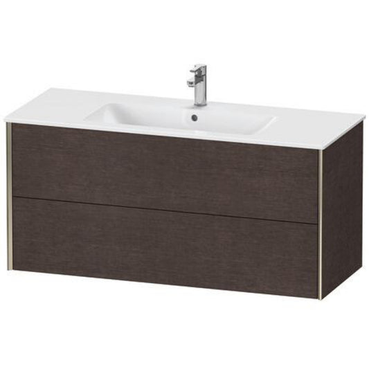 Duravit Xviu 48" x 22" x 19" Two Drawer Wall-Mount Vanity Unit, Brushed Dark Oak Real Wood Veneer (XV41280B172)