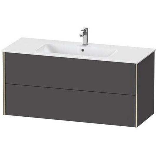 Duravit Xviu 48" x 22" x 19" Two Drawer Wall-Mount Vanity Unit, Graphite Matt (XV41280B149)