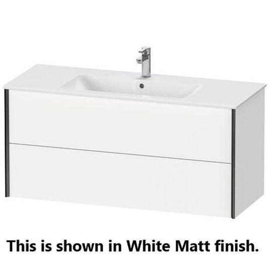 Duravit Xviu 48" x 22" x 19" Two Drawer Wall-Mount Vanity Unit, Graphite Super Matt (XV41280B280)