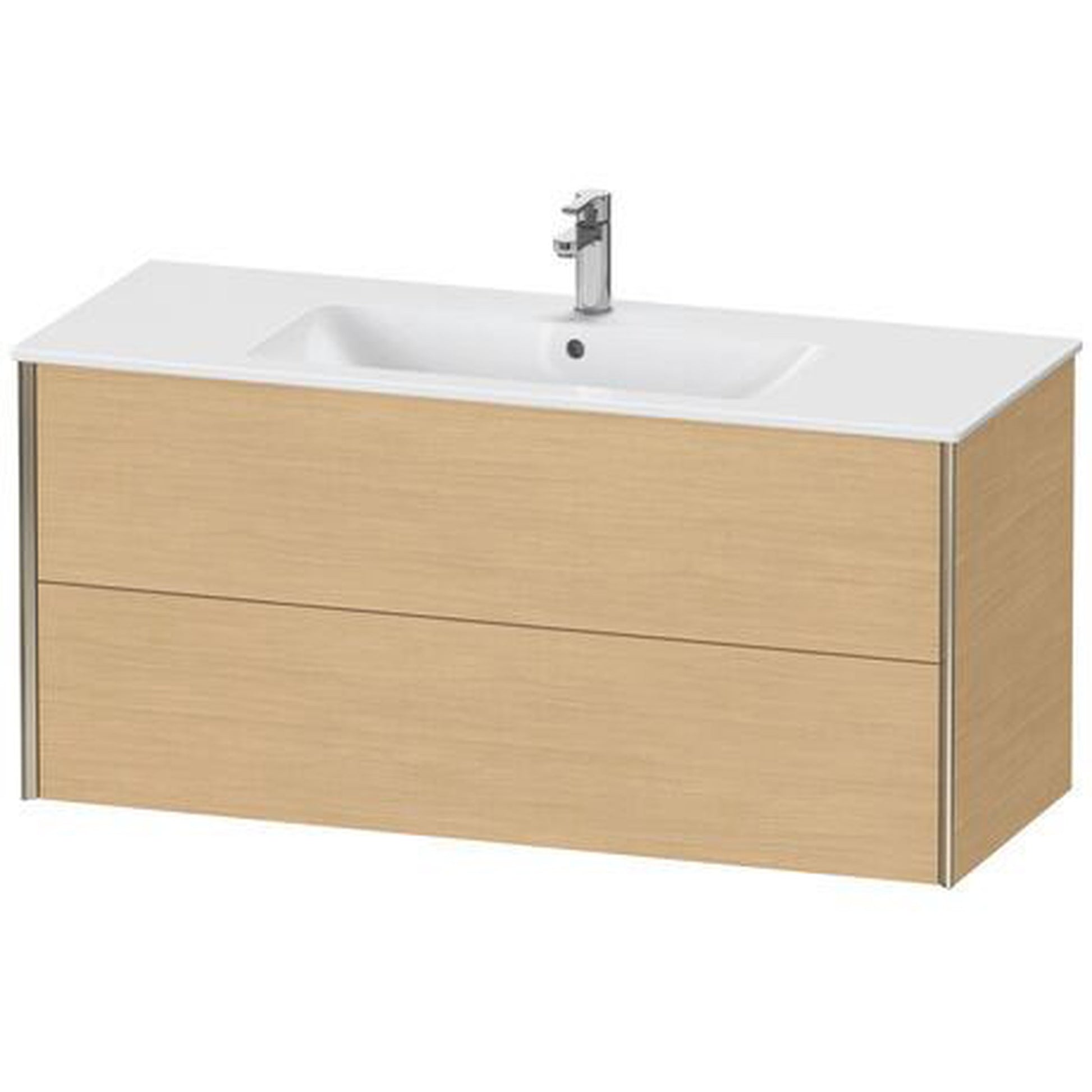 Duravit Xviu 48" x 22" x 19" Two Drawer Wall-Mount Vanity Unit, Natural Oak (XV41280B130)