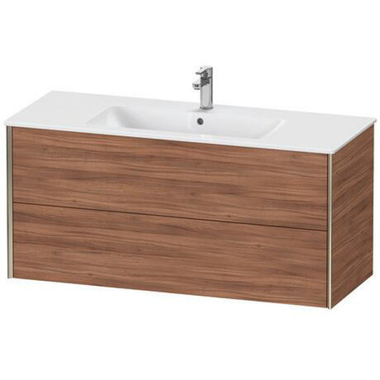 Duravit Xviu 48" x 22" x 19" Two Drawer Wall-Mount Vanity Unit, Natural Walnut (XV41280B179)