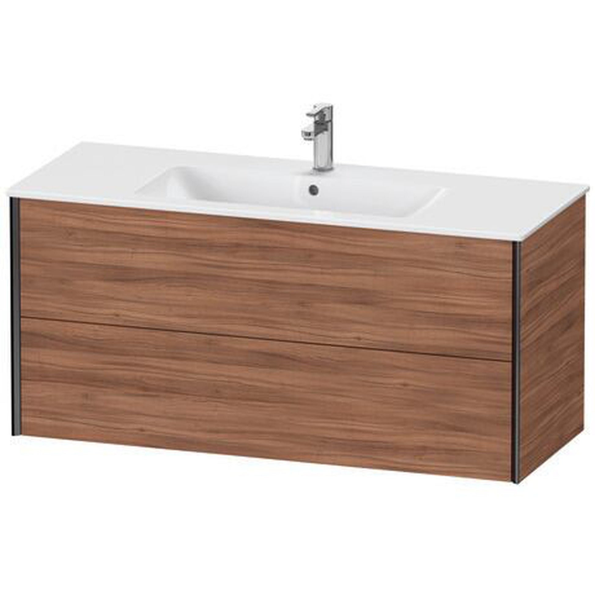 Duravit Xviu 48" x 22" x 19" Two Drawer Wall-Mount Vanity Unit, Natural Walnut (XV41280B279)