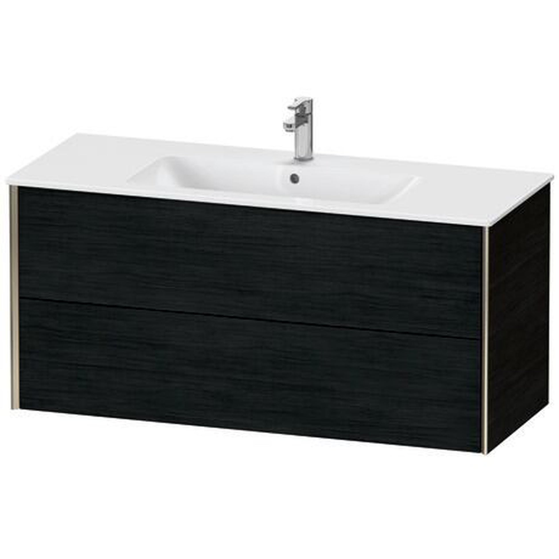 Duravit Xviu 48" x 22" x 19" Two Drawer Wall-Mount Vanity Unit, Oak Black (XV41280B116)