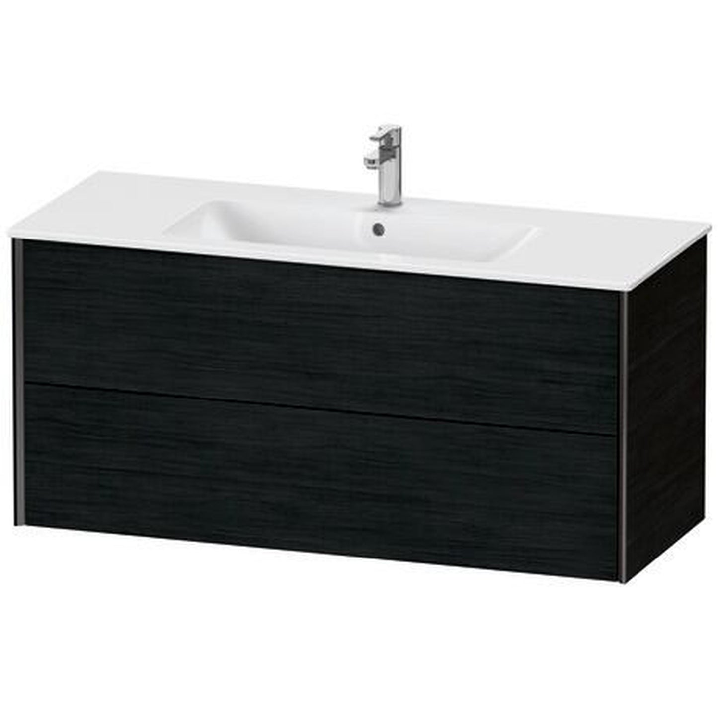 Duravit Xviu 48" x 22" x 19" Two Drawer Wall-Mount Vanity Unit, Oak Black (XV41280B216)