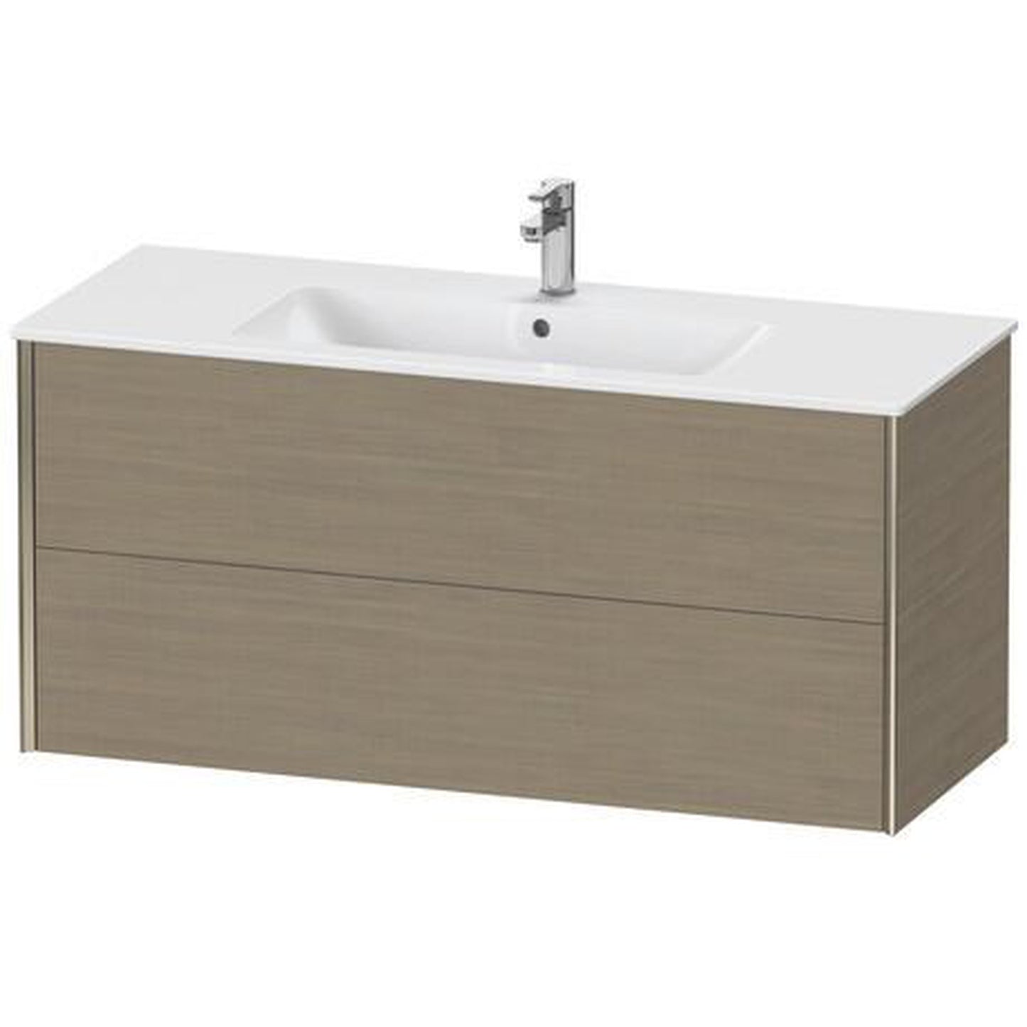 Duravit Xviu 48" x 22" x 19" Two Drawer Wall-Mount Vanity Unit, Oak Terra (XV41280B135)