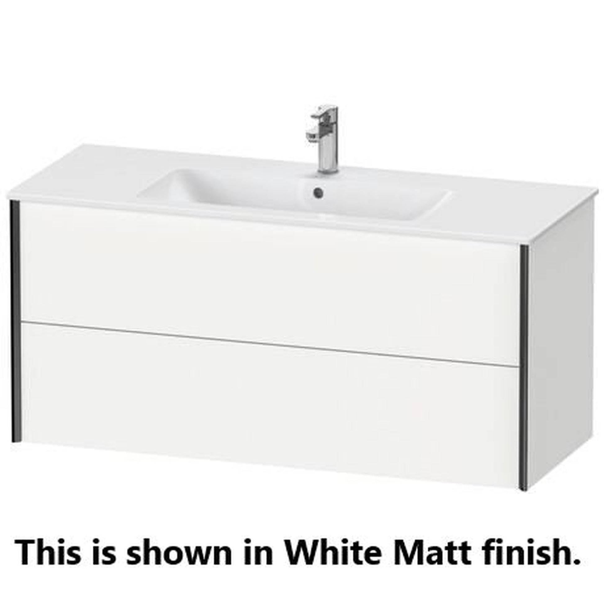 Duravit Xviu 48" x 22" x 19" Two Drawer Wall-Mount Vanity Unit, Pine Silver (XV41280B131)