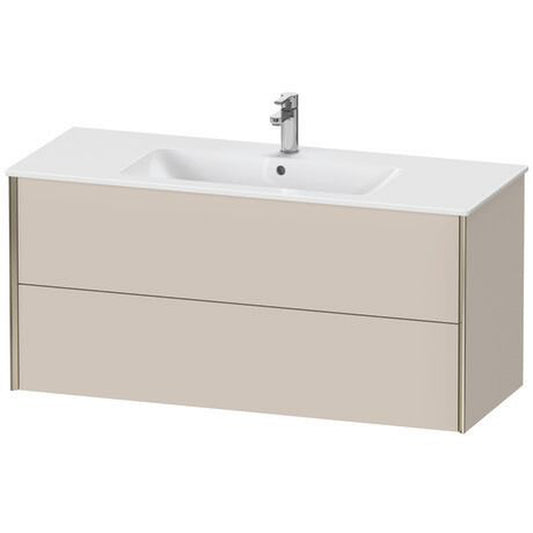 Duravit Xviu 48" x 22" x 19" Two Drawer Wall-Mount Vanity Unit, Taupe Matt (XV41280B191)