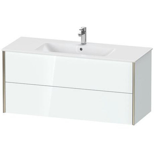 Duravit Xviu 48" x 22" x 19" Two Drawer Wall-Mount Vanity Unit, White High Gloss Lacquer (XV41280B185)