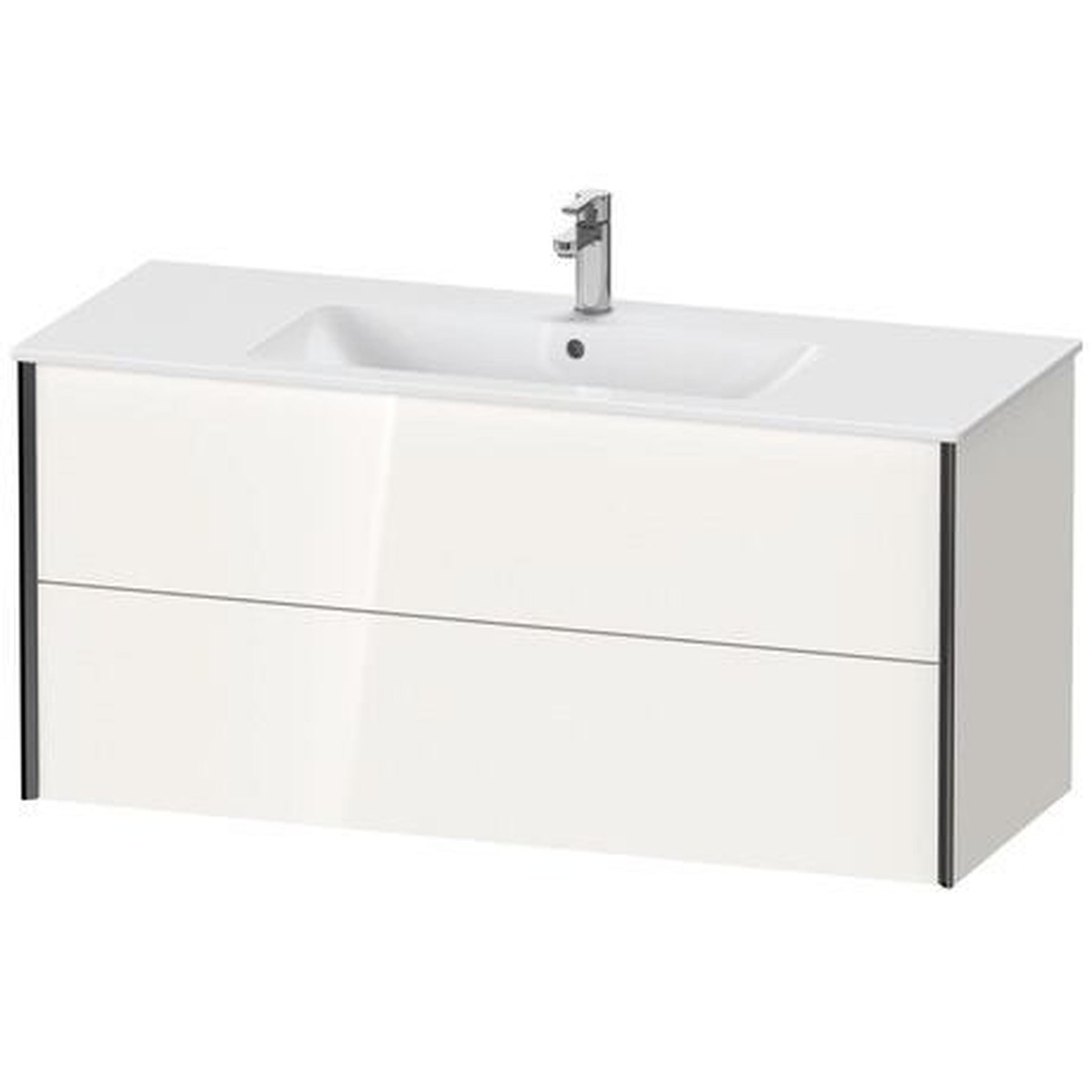 Duravit Xviu 48" x 22" x 19" Two Drawer Wall-Mount Vanity Unit, White High Gloss (XV41280B222)