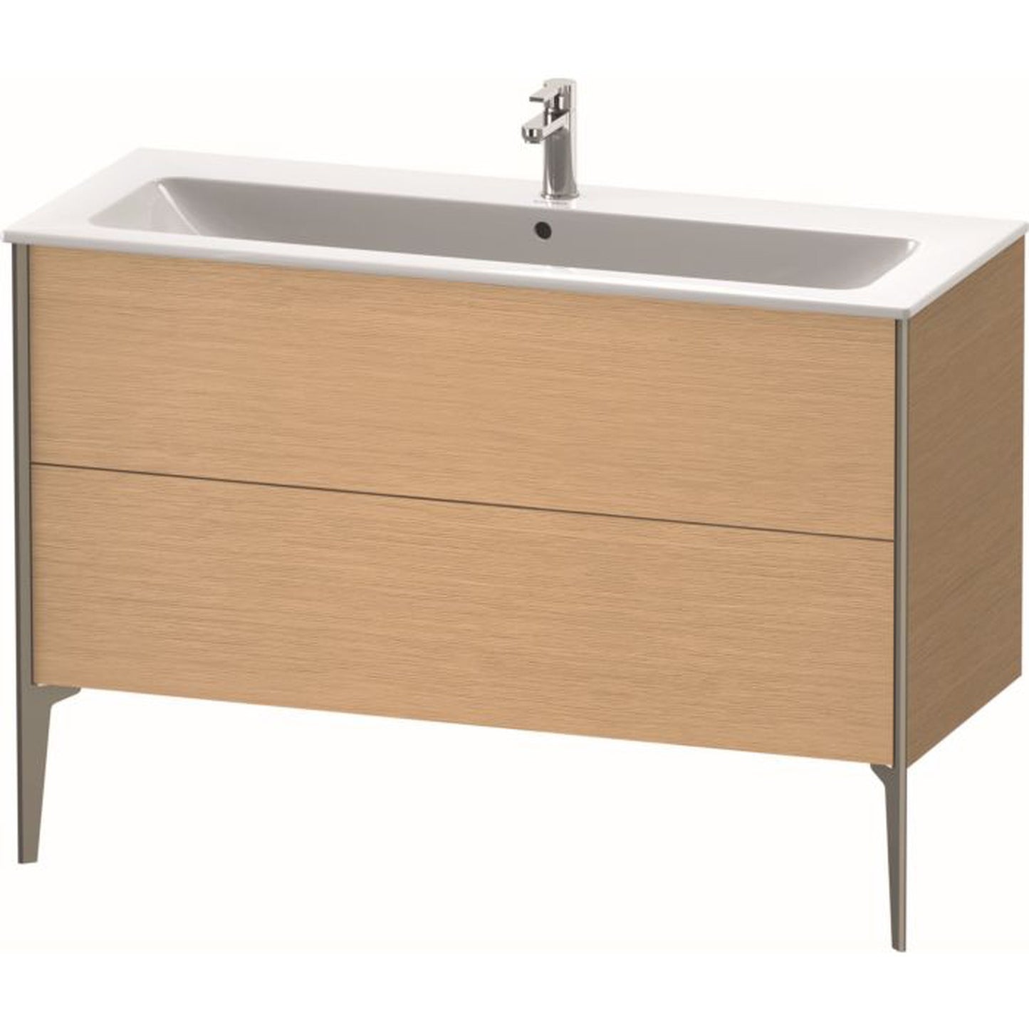 Duravit Xviu 48" x 23" x 19" Two Drawer Floorstanding Vanity Unit, Brushed Oak (XV44840B112)