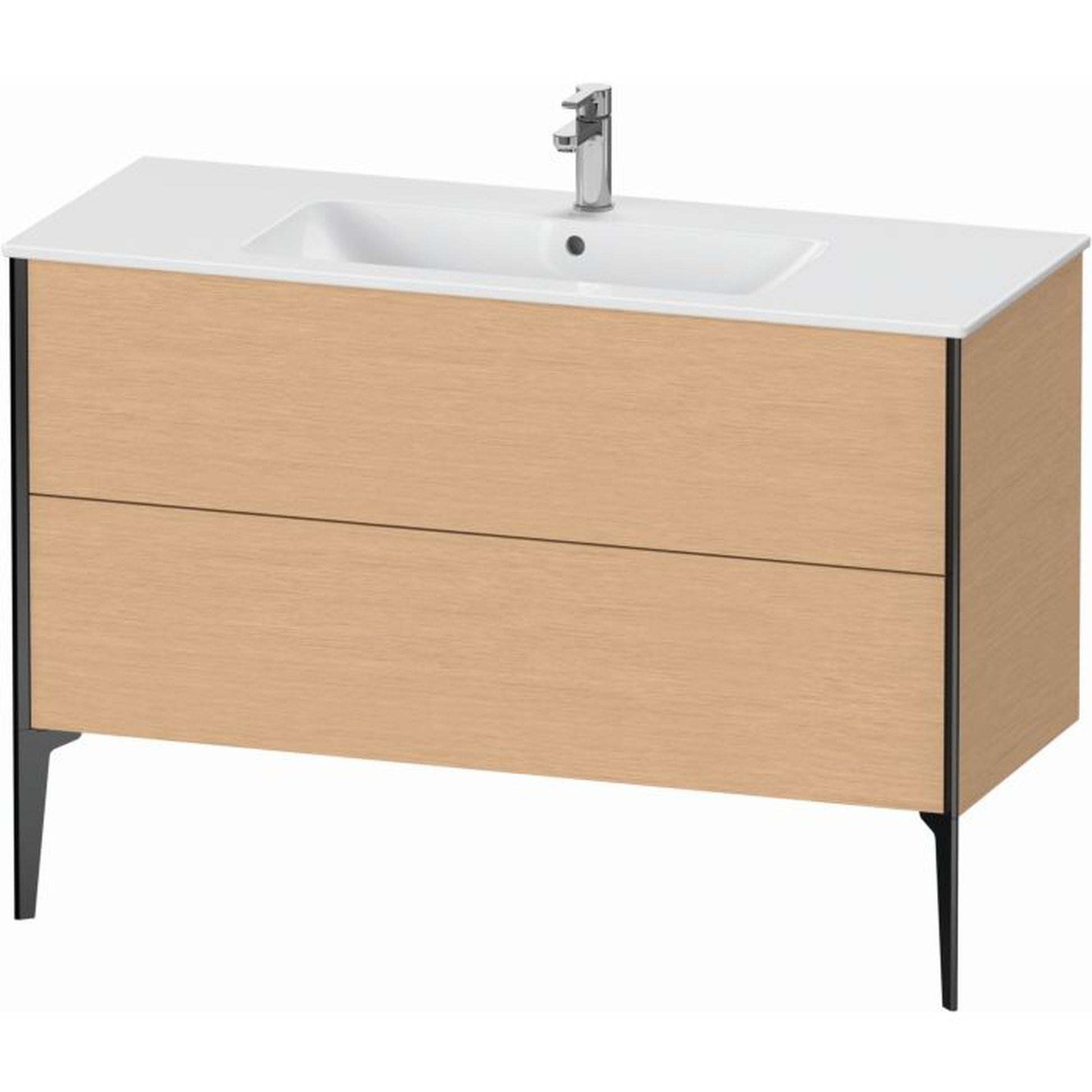 Duravit Xviu 48" x 23" x 19" Two Drawer Floorstanding Vanity Unit, Brushed Oak (XV44840B212)