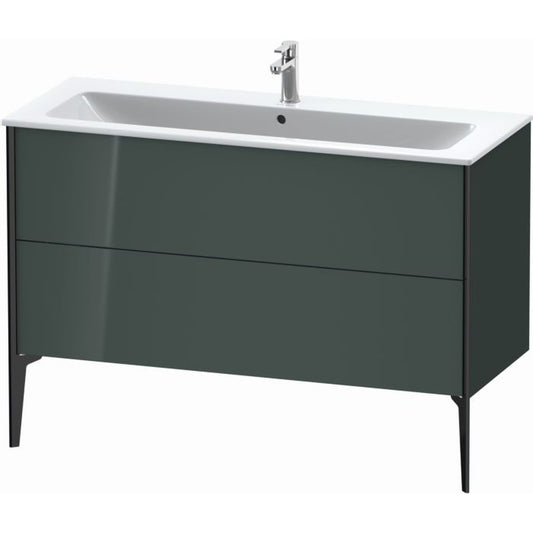 Duravit Xviu 48" x 23" x 19" Two Drawer Floorstanding Vanity Unit, Dolomiti Grey High Gloss Lacquer (XV44840B238)