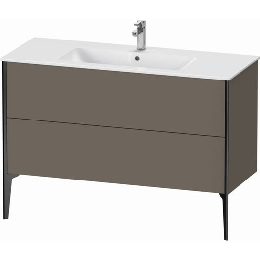 Duravit Xviu 48" x 23" x 19" Two Drawer Floorstanding Vanity Unit, Flannel Grey Satin Matt Lacquer (XV44840B290)
