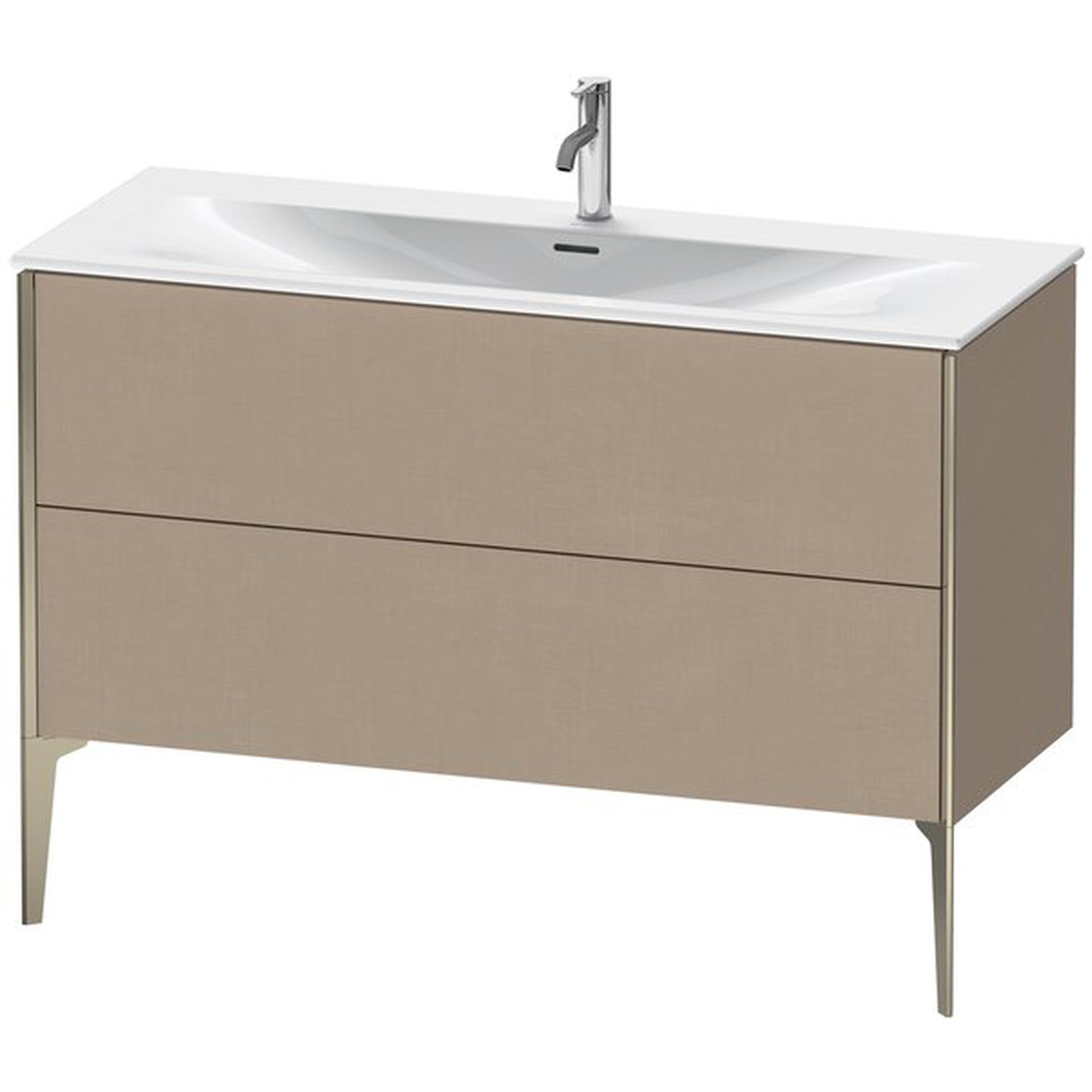 Duravit Xviu 48" x 23" x 19" Two Drawer Floorstanding Vanity Unit, Linen (XV43040B175)