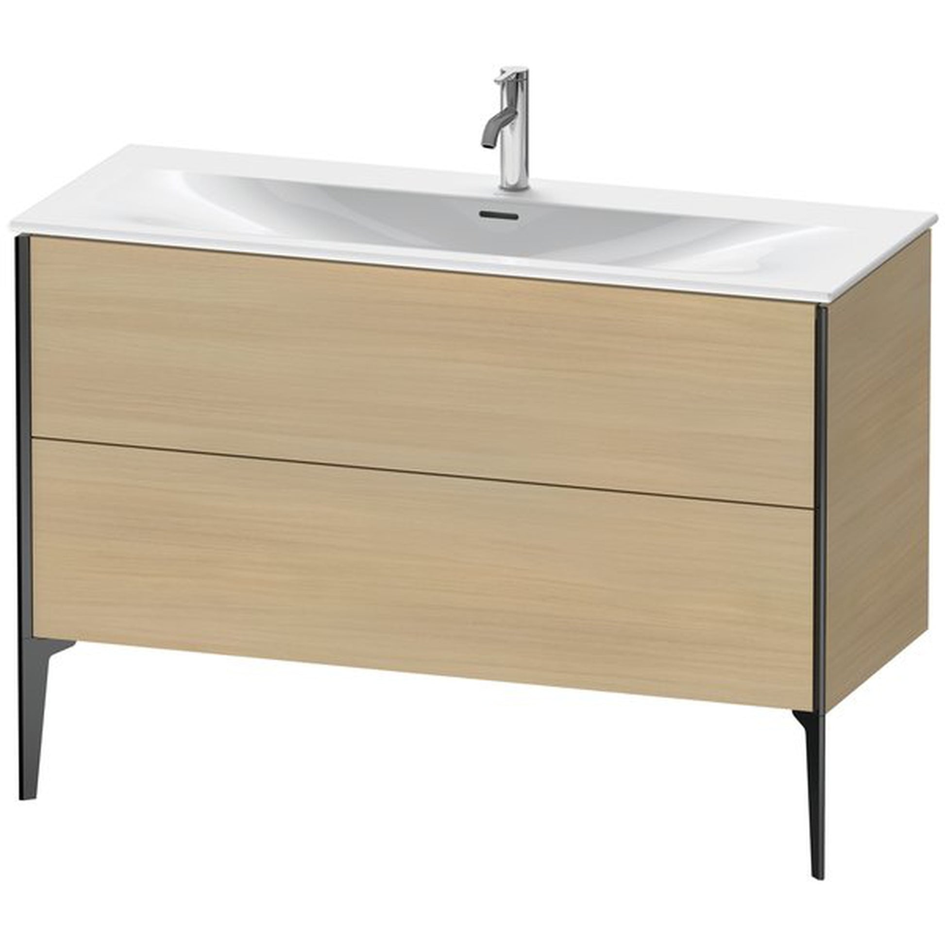 Duravit Xviu 48" x 23" x 19" Two Drawer Floorstanding Vanity Unit, Mediterreanean Oak Real Wood Veneer (XV43040B271)