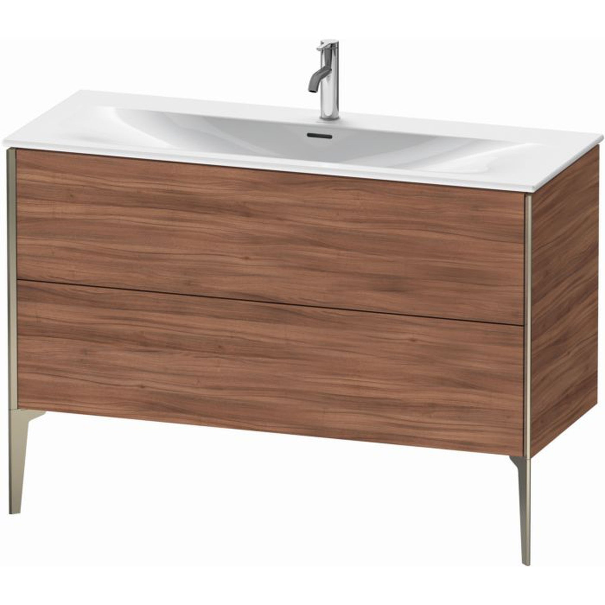 Duravit Xviu 48" x 23" x 19" Two Drawer Floorstanding Vanity Unit, Natural Walnut (XV43040B179)